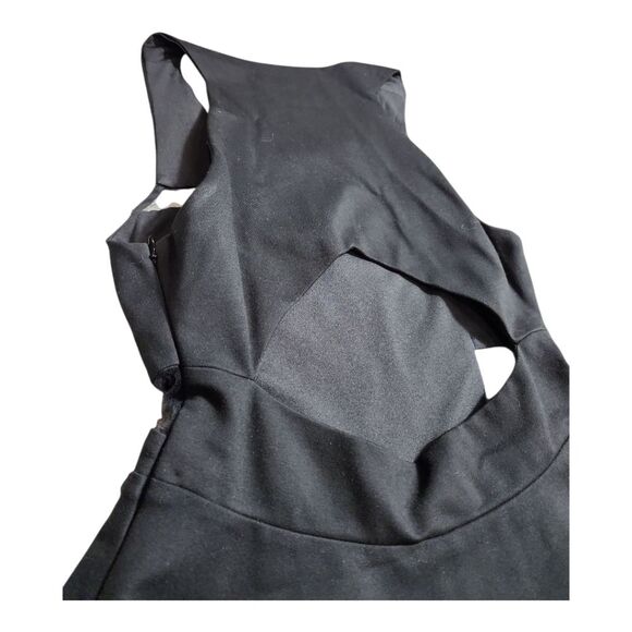 Parker Black Party Short Night Out Dress Size XS Rayon Cocktail Dress Keyhole - Picture 6 of 11